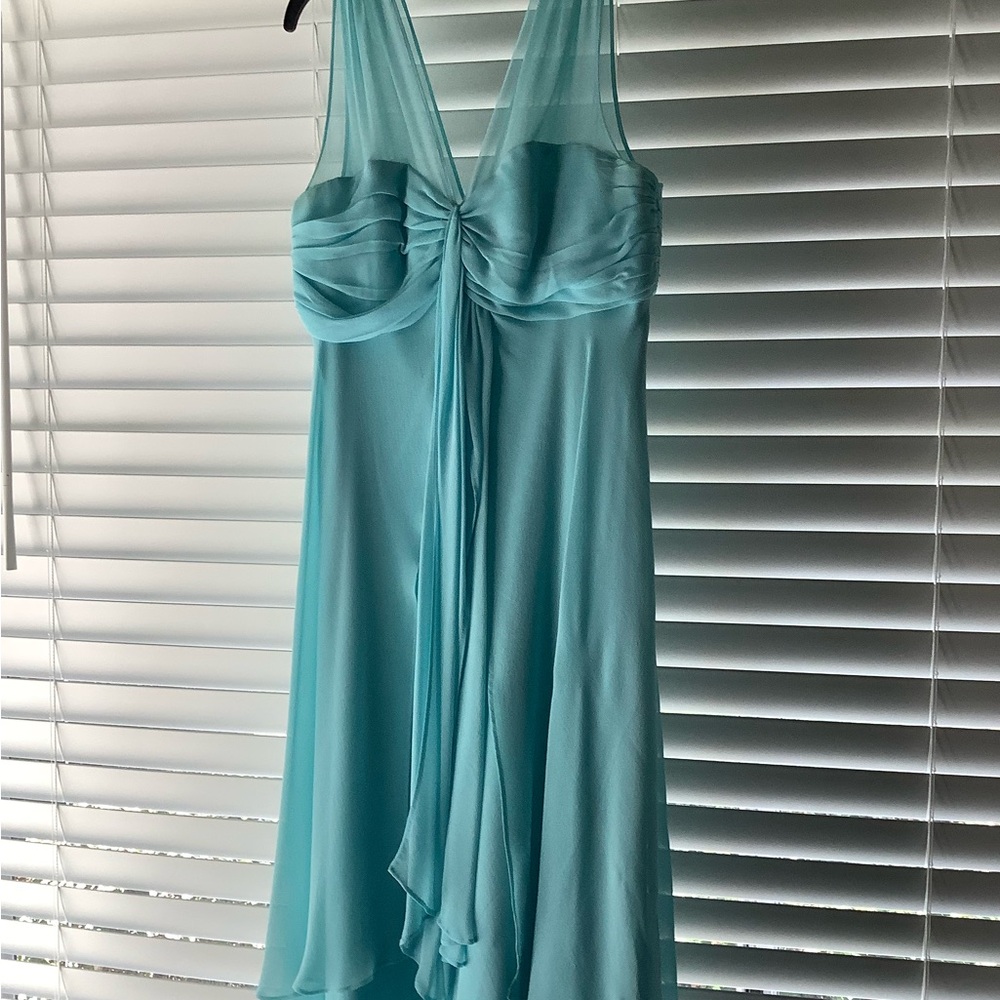 Donna Ricco Turquoise Backless Dress
